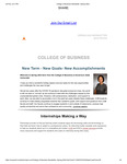 Governors State University College of Business Newsletter - Spring 2022