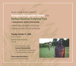 Invitation to Inaugural Recognition Dinner by Nathan Manilow Sculpture Park
