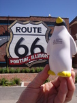 Pierre on Route 66 by Lindsay Gladstone