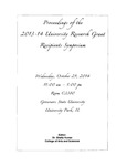Proceedings of the 2013-2014 University Research Grant Recipients Symposium